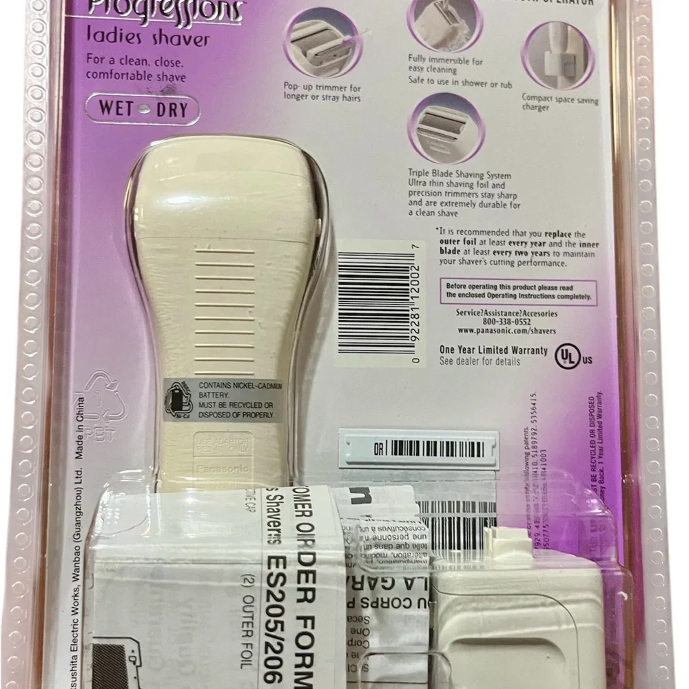 Panasonic Progressions ES205 Ladies Shaver Wet Dry Triple Blade New Sealed VTG